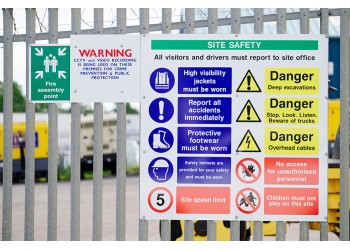 Using safety signs to protect health and safety on construction sites