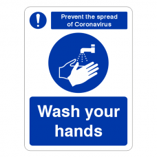 Prevent Coronavairus - Wash Your Hands Sign