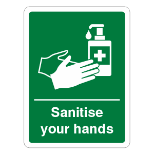 Sanitise Your Hands Sign