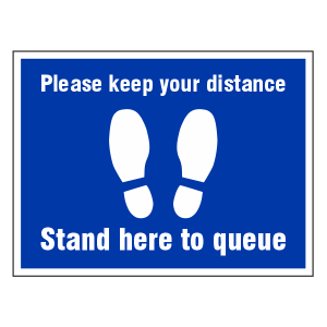 Please Keep Your Distance Temporary Floor Sticker