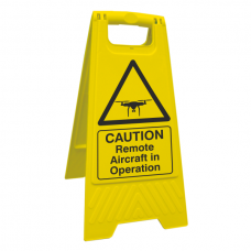 Caution Remote Aircraft in Operation Floor Stand