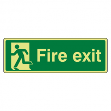 Photoluminescent Final Fire Exit Man Left Sign