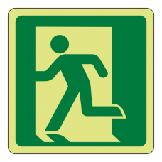 Photoluminescent Running Man Left Sign (logo)