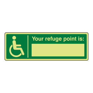 Photoluminescent Your Refuge Point Is Sign