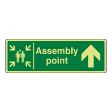 Photoluminecent Assembly Point Arrow Up Sign