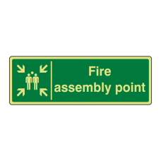 Photoluminescent Fire Assembly Point Sign (Landscape)