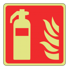 Photoluminescent Fire Extinguisher Sign (Logo)