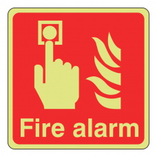 Photoluminescent Fire Alarm Sign (Logo)