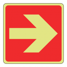 Photoluminescent Straight Arrow Sign (Logo)