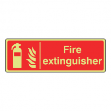 Photoluminescent Fire Extinguisher Sign (Landscape)