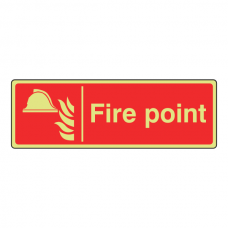 Photoluminescent Fire Point Sign (Landscape)