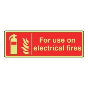 Photoluminescent For Use On Electrical Fires Sign (Landscape)