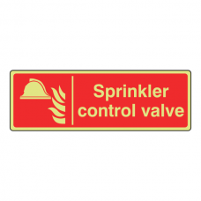 Photoluminescent Sprinkler Control Valve Sign (Landscape)