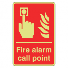 Photoluminescent Fire Alarm Call Point Sign (Portrait)