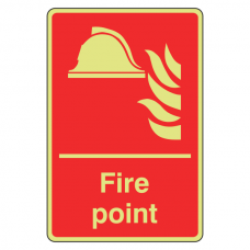 Photoluminescent Fire Point Sign (Portrait)