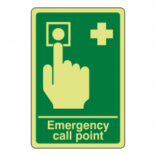 Photoluminescent Emergency Call Point Sign