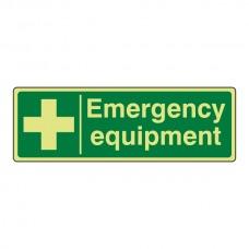 Photoluminescent Emergency Equipment Sign (Landscape)