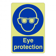 Photoluminescent Eye Protection Sign