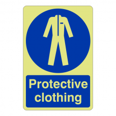 Photoluminescent Protective Clothing Sign