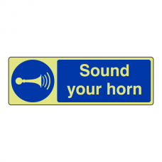 Photoluminescent Sound Your Horn Sign (Landscape)