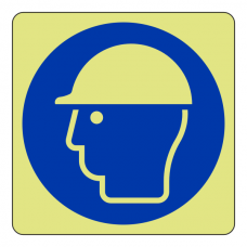 Photoluminescent Safety Helmet Sign (logo)