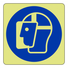 Photoluminescent Face Shield Sign (logo)