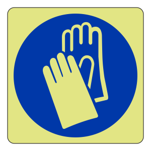 Photoluminescent Wear Gloves Sign (logo)