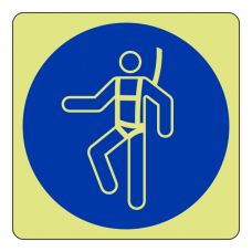 Photoluminescent Safety Harness Sign (logo)