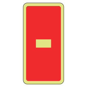 Photoluminescent Marker Number Dash Sign (red)