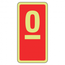 Photoluminescent Marker Number Sign (red)