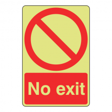 Photoluminescent No Exit Sign