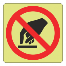 Photoluminescent Do Not Touch Sign (logo)