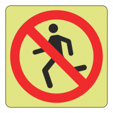 Photoluminescent Do Not Run Sign (logo)