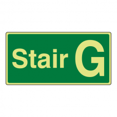 Photoluminescent Stair G Sign