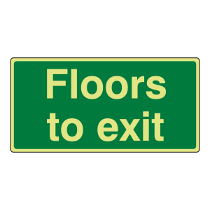 Photoluminescent Floors To Exit Sign