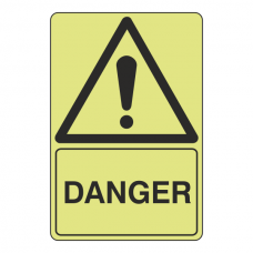 Photoluminescent Danger Sign