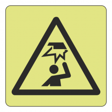 Photoluminescent Mind Your Head Sign (logo)