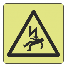 Photoluminescent Danger Of Death Sign (logo)