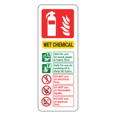 Wet Chemical Extinguisher ID Sign (Portrait)