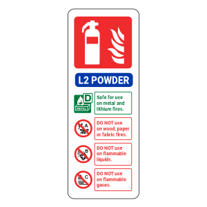 L2 Powder Extinguisher ID Sign (Portrait)