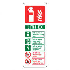 Lithex Fire Extinguisher ID Sign (Portrait)