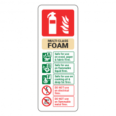 MultiCHEM Foam Fire Extinguisher ID Sign (Portrait)