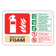 MultiCHEM Foam Extinguisher ID Sign (Landscape)