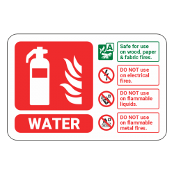 Water Extinguisher ID Sign (Landscape)