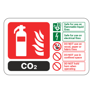 CO2 Extinguisher ID Sign (Landscape)