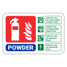 Powder Extinguisher ID Sign (Landscape)