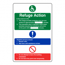 Refuge Action Sign