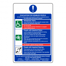 Evacuation For Disabled People Sign