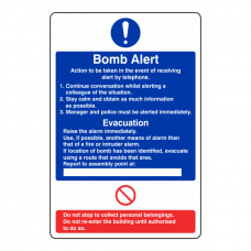 Bomb Alert Action Sign