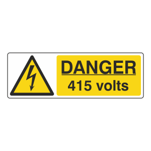 Danger 415 Volts Sign Landscape